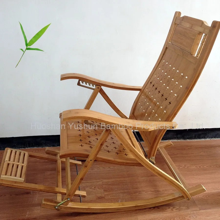 
High quality foldable bamboo rocking chair 