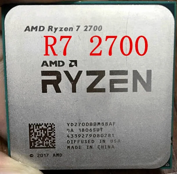 

AMD R7 2700 8-core Socket AM4 3.2G cpu 8-core processor R7 2700 Ryzen 7 2700 working 100%, N/a