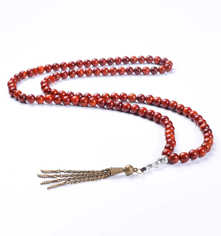 YS11 customized  allah logo baptism connector Meditation Egypt Oman arab Natural stonenecklace gift 8mm prayer rosary beads