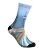 High quality custom polyester 360 degree sublimation printing socks