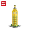 Wise Hawk new children mini plastic diamond brick Big Ben toy kids building blocks