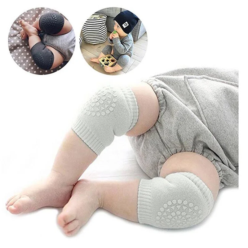 

Baby Cotton Knee Pads Kids Anti Slip Crawl Necessary Knee Protector Babies Leggings Children Leg Warmers For Baby Playing Fun, Black;dark grey;light grey;pink;green
