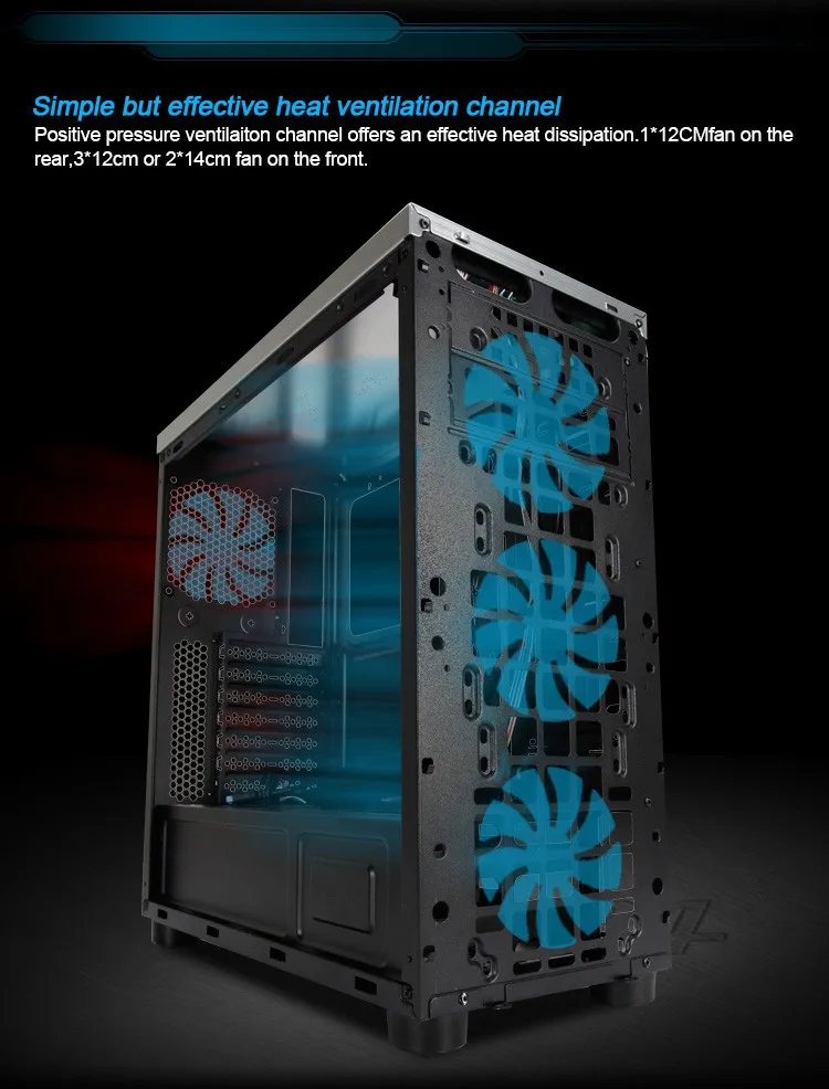 Black Secc Aluminum Custom Mid Tower Pc Case Buy Pc Tower,Pc Tower