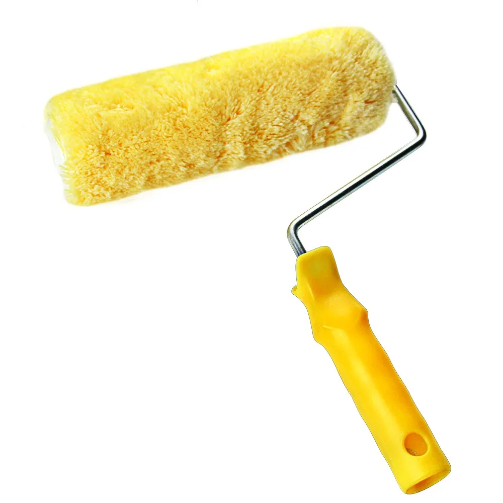 9" pp handle paint roller with yellow acrylic w