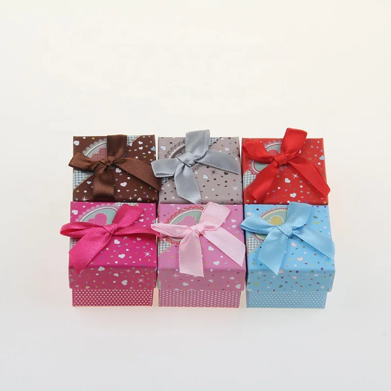 

wholesale Jewelry Gift Boxes Small Gift Boxes for Rings Pendants Watches Necklaces Ideas for Anniversary Wedding Birthday, 6 colors