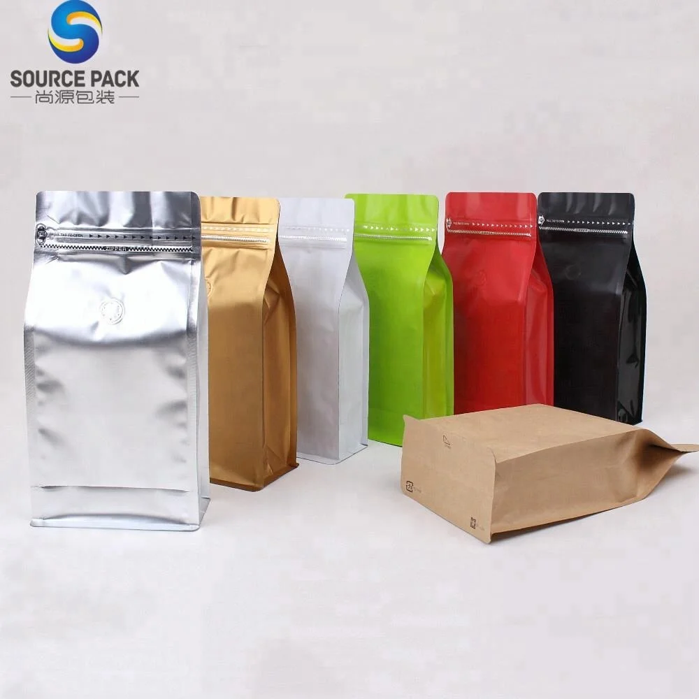 

Custom Printed Kraft Aluminum Foil Valve Coffee Bag with Zipper