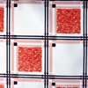Red plaid and stripe microfiber table cloth