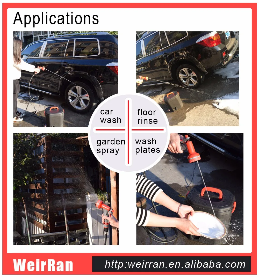 12V portable electric car washing and cleaning kit