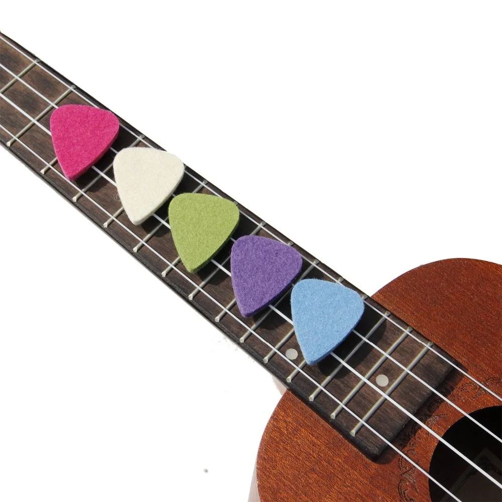 10 Pack Multi Color High Quality Felt Pick For Ukulele Guitar Bass With Holder Case Buy Guitar