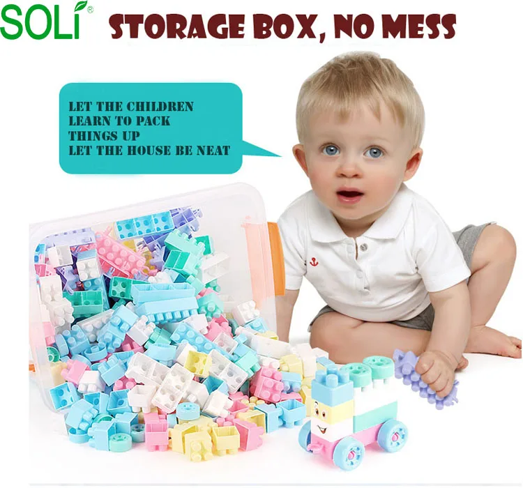 Best selling children assembled plastic large particles building blocks Creative enlightenment toys bricks