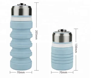 Eco Friendly Bpa Free Silicone Collapsible Foldable Water Bottle