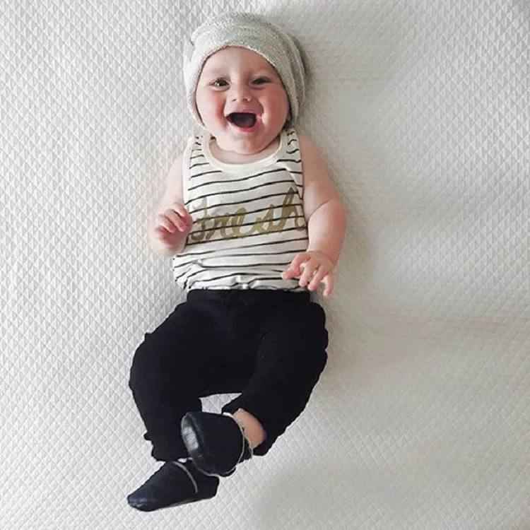 

One Piece Clothes Custom Baby Wholesale Sleeveless Romper, Stripe