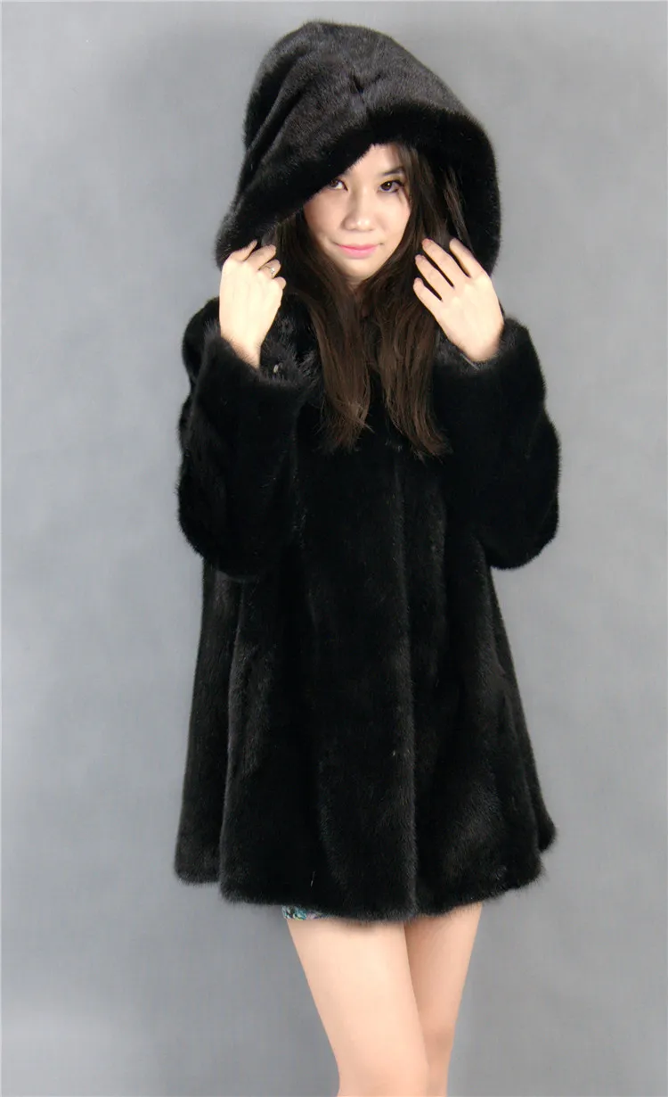 2015 font b winter b font woman fashion real mink fur xl long real mink coat