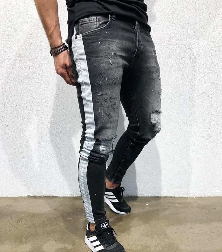 striped skinny jeans mens