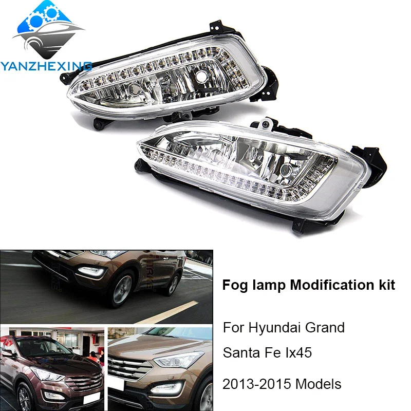 MotorFansClub Daytime Running Light LED DRL Fog Lamp for Hyundai IX45 Santa Fe 2013 2014 