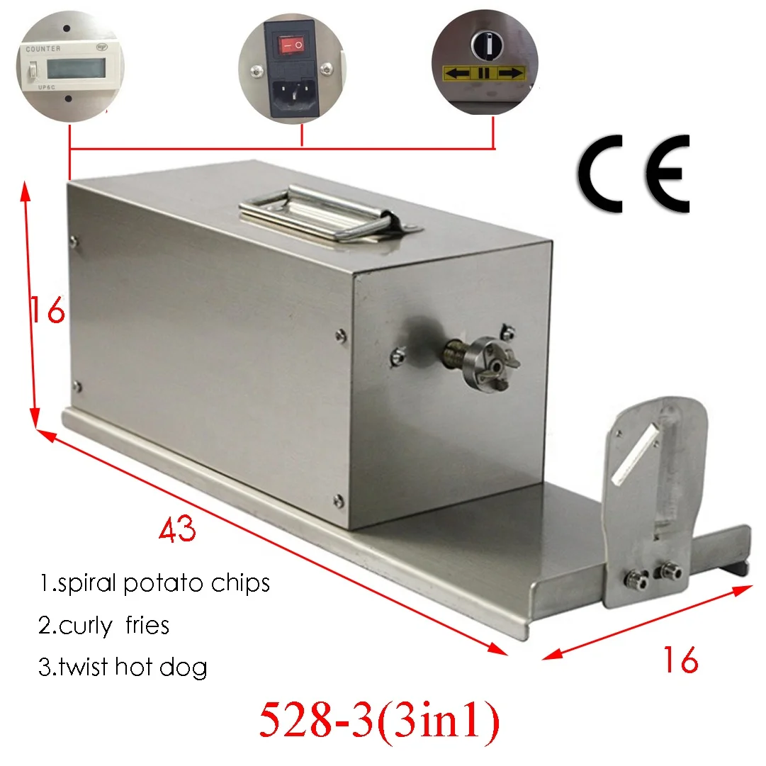 

Factory supply Electric hot dog potato twister spiral potato cutter