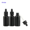 30ml Matte Black Glass UV Resistant Essential Oil Aromatherapy Eye Dropper Bottle