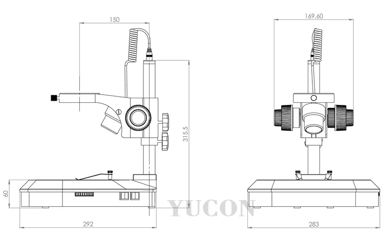 YCD2J Transmitted and reflected illumination lighting LED for microscope pole boom stand