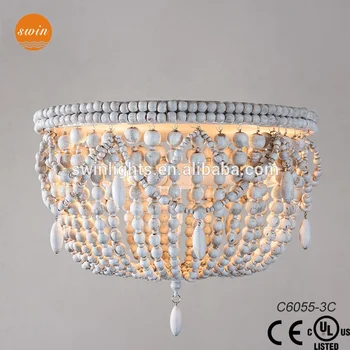 Wonderlijk Home Decorative Rh Wood Beads Flush Mount Ceiling Light Lamp C6055 DV-69