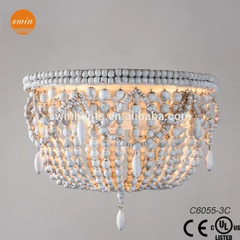 Nieuw Home Decorative Rh Wood Beads Flush Mount Ceiling Light Lamp C6055 IU-47