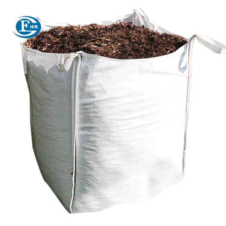 China Skirt Top Circular Polypropylene 1 Tonne Bags For Soil Cement Minerals