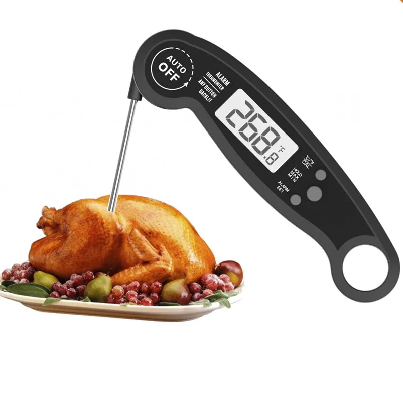 

2018 Newest 3s fast read meat thermometer waterproof with user-definated alarm