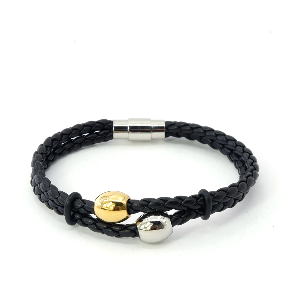 

Free shipping Man accessoires silver fine leather braided bracelet for men handmade jewelry, Brown black.accept custom