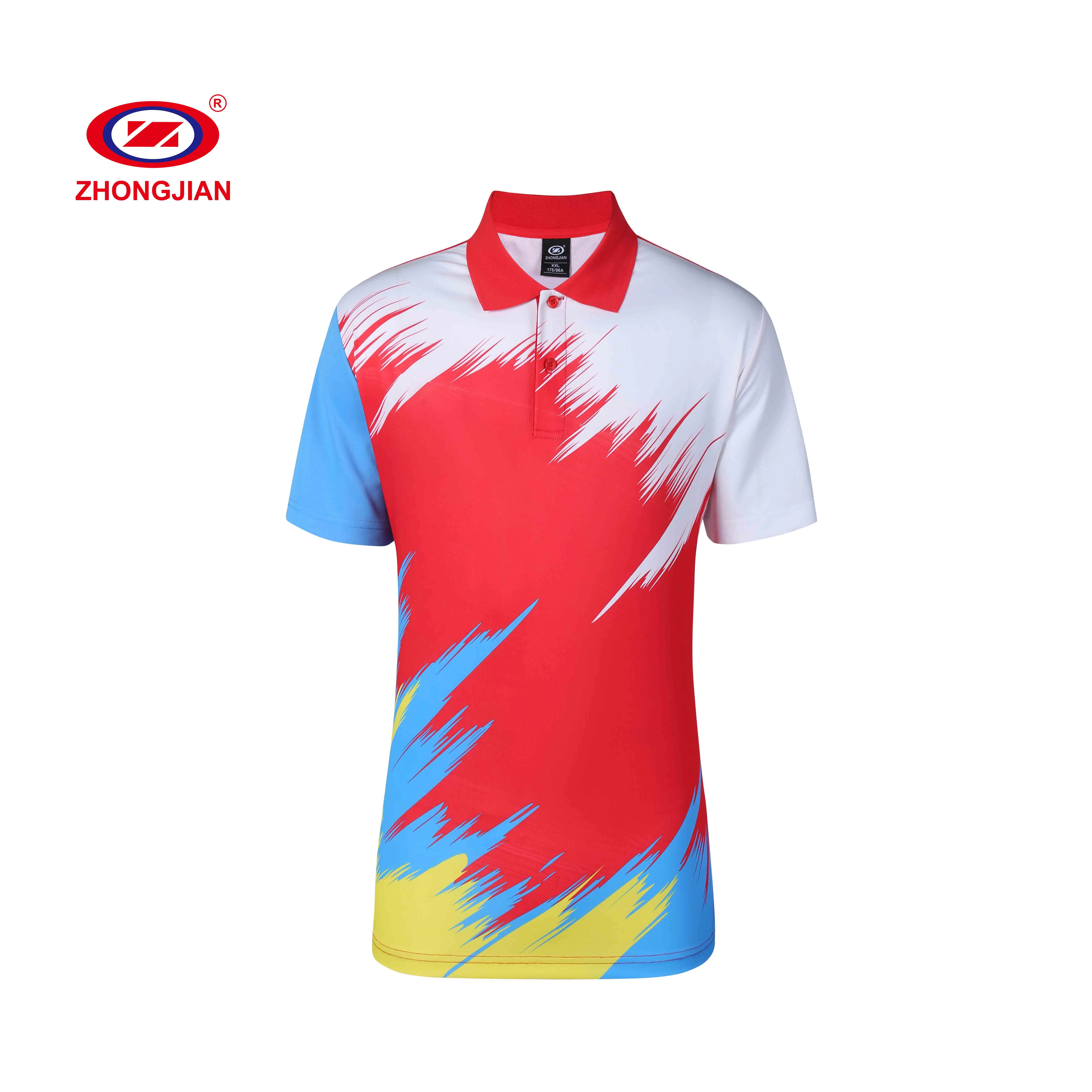 

Wholesale T-shirt Jogger Tennis Quick Dry Sublimation Sport T-shirt Mens Golf Polo Shirt, Blue,red,pink,green