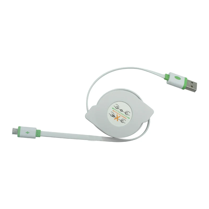 Extendable cord Retractable Micro USB Cable Android Type-c Interface White Cable - ANKUX.COM