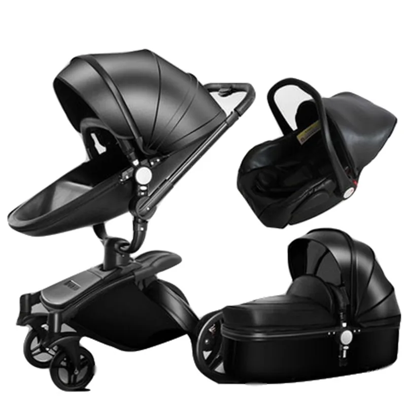 High view egg shell shape baby pram stroller 3in1 prams