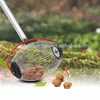 Rolling patio lawn yard garden steel wire cage hand pecan kola tiger pine nut fruit harvester gatherer picker collector tool