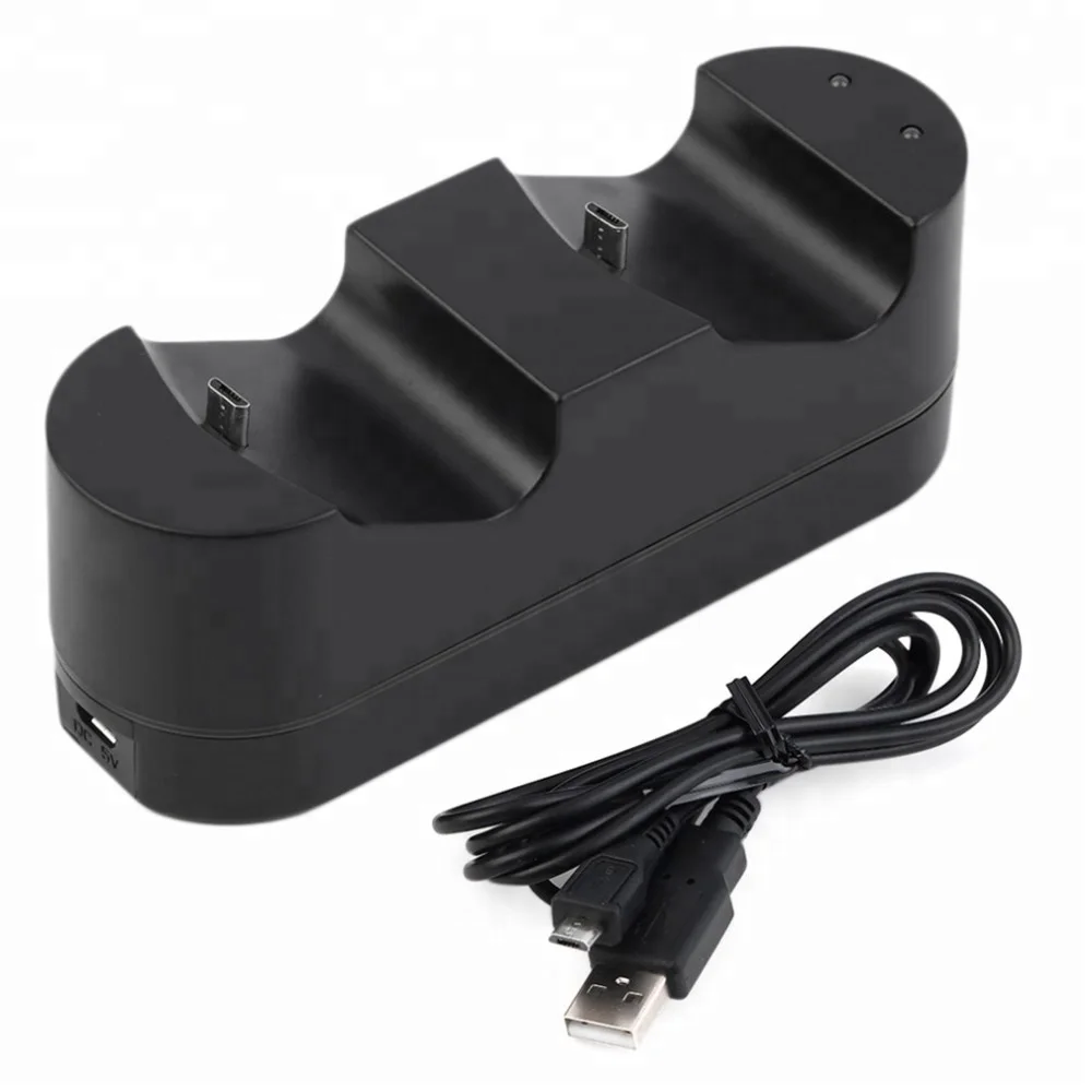 

Dual USB Dualshock 4 Controller Charging Station Dock Charger For Sony PS4, Black