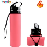

Bottle With Straw/Folding Drink Bottles/Silicone Water Bottle