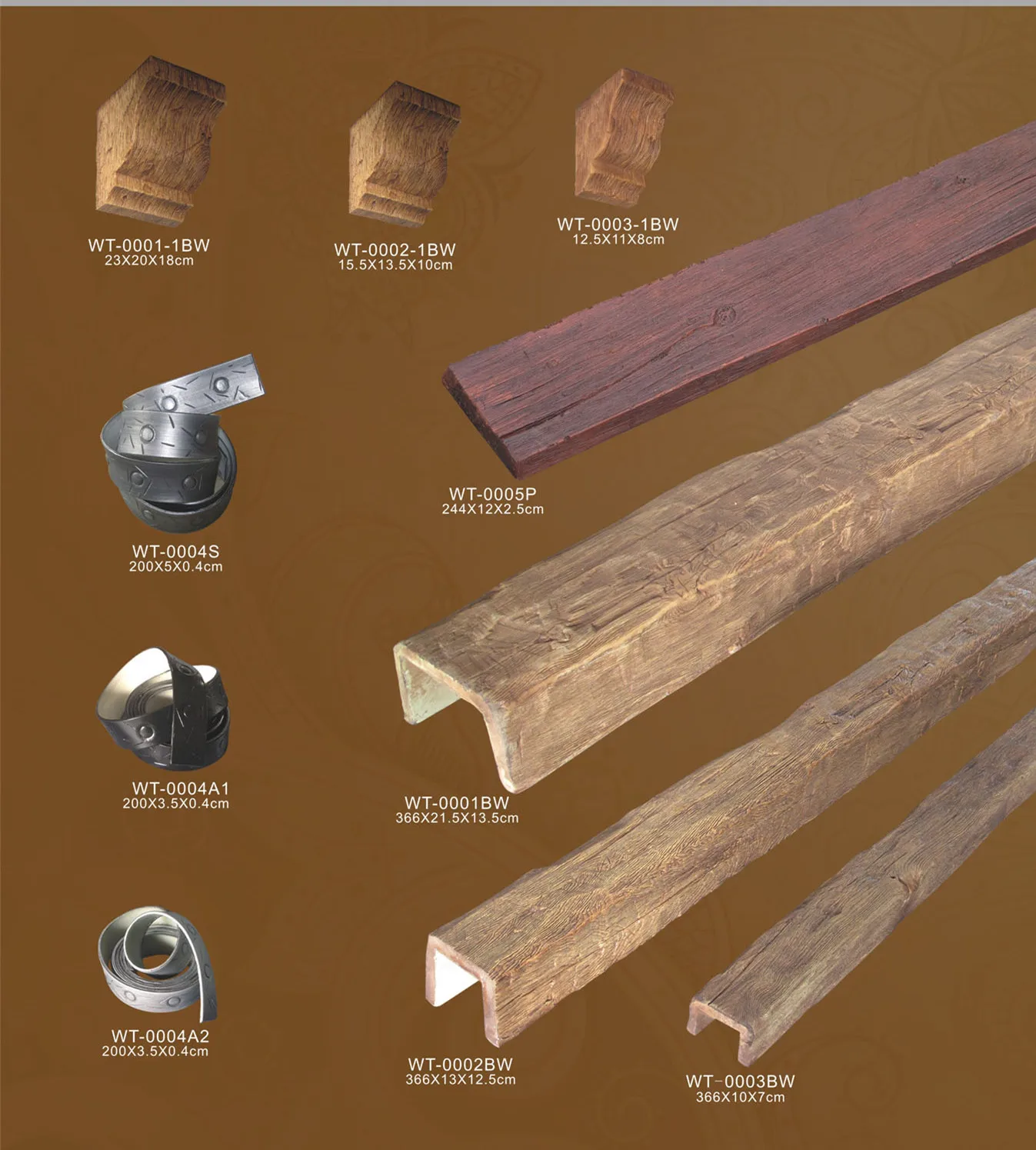 China Light Weight Polyurethane Foam Faux Wood Beam Timber For