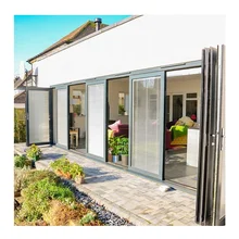 Chất Lượng Cao Nh&agrave; Nh&ocirc;m Trượt V&agrave; Gấp Cửa Với X&oacute;a Glass Đối Với B&aacute;n