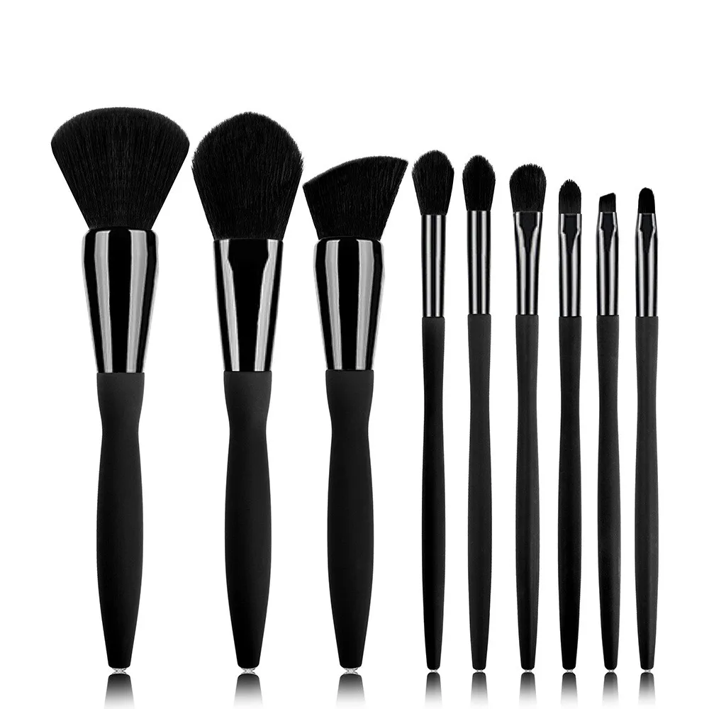 

9pcs Resin Black Handle Unbranded High End Make Up Brush