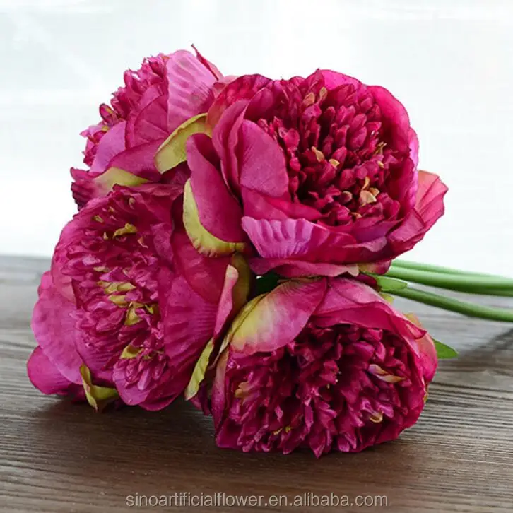 Fcr2001 Real Touch Artificial Peony Flower Silk Flowers For Decoration