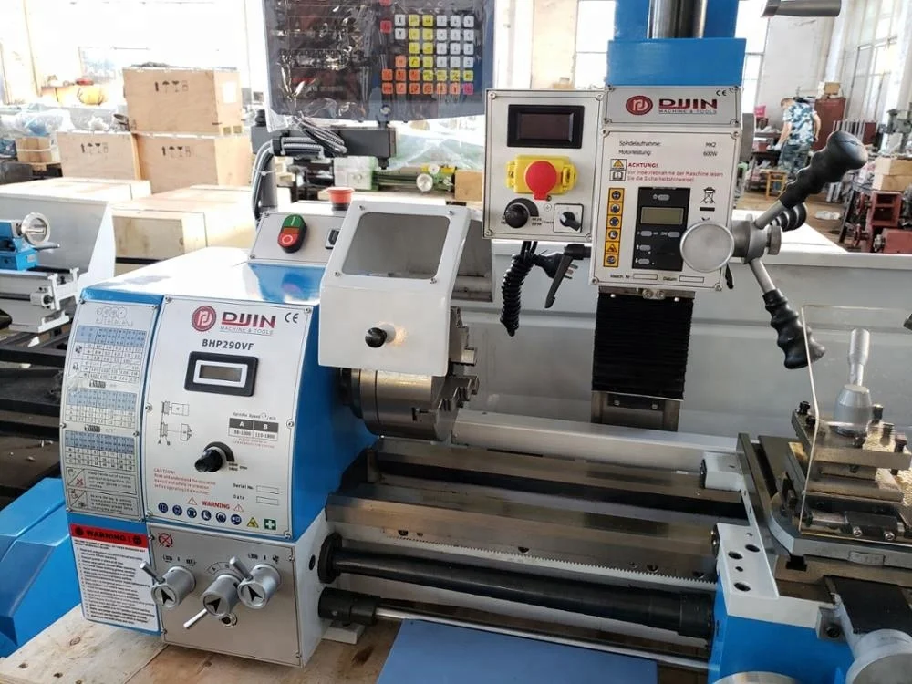 
mini combo lathe with dro lathe drill mill bhp290vf with low price 