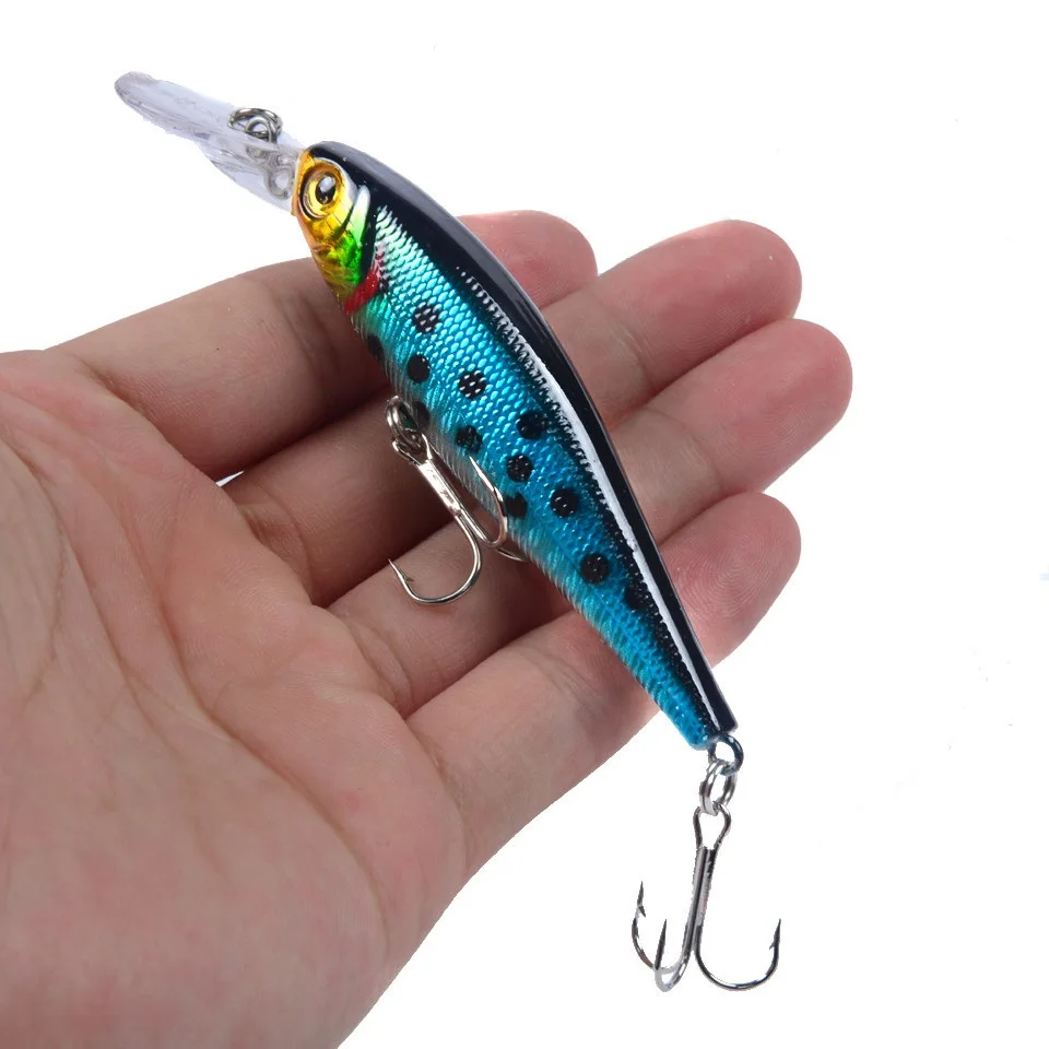 

DROP SHIPPING Fishing Lure in Bait Deep Swim Hard Bait Fish Tackle Float Minnow Fishing Wobbler Japan Pesca Crankbait 10cm 9.5g, See pictures