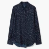 Tailor made womens long sleeve hidden button floral print blouses shirt