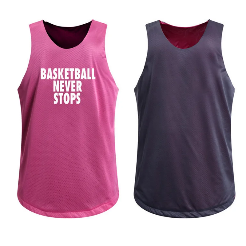 100 Polyester Custom Double Mesh Wholesale Reversible Basketball