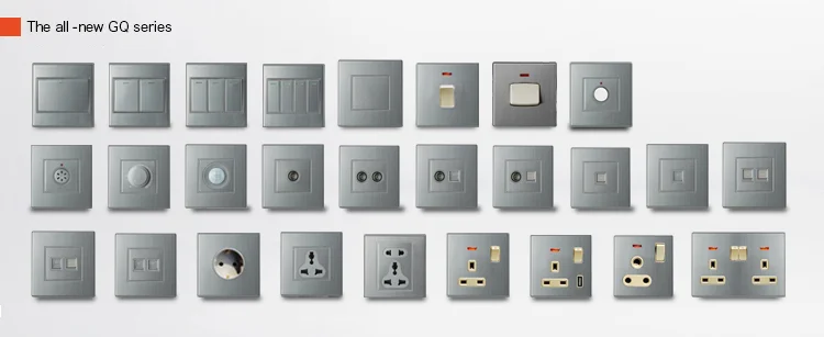 Latest Hot Selling gray color 1 gang light wall switch