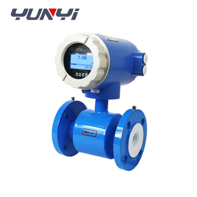China LCD Digital water Electromagnetic Flow Meter sensor