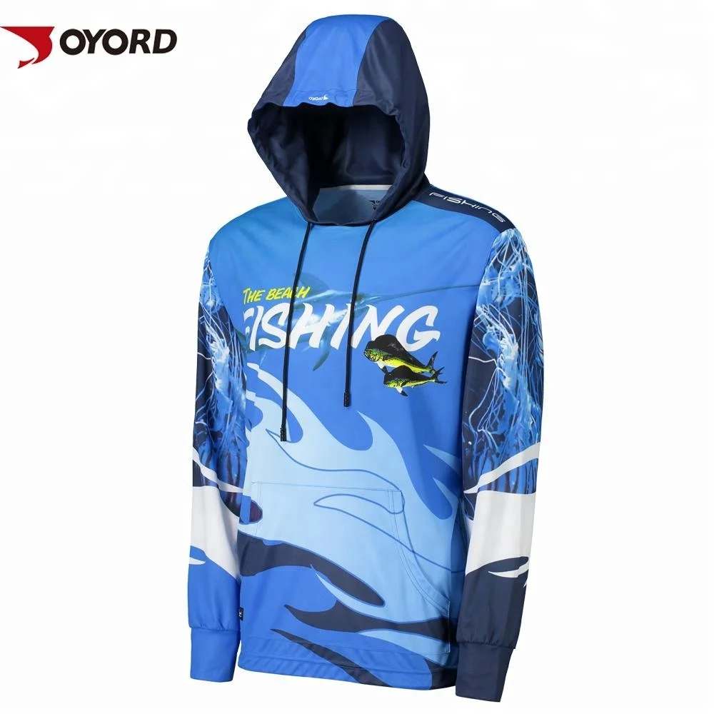 

UPF50 Uv Protection Sun Fishing Shirt UV Long Sleeve Fabric Sublimation Fishing Shirts Jersey Men Hoodies, Customized color