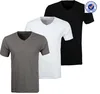 Custom men v neck cotton plain basic t-shirt
