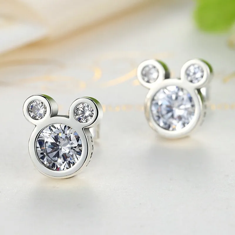 

925 stering silver top rated Mickey Minnie earrings