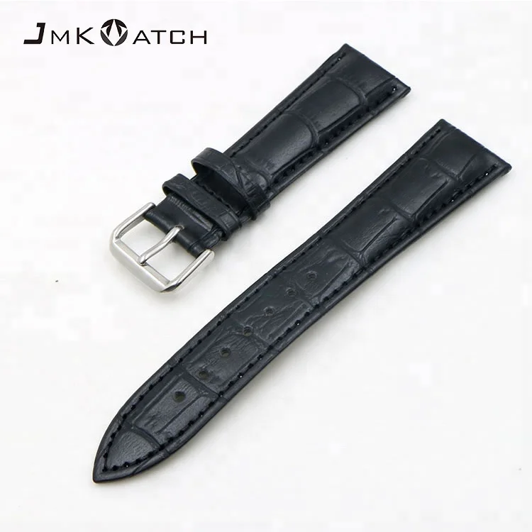 

Quick releasa Style Waterproof crocodile watch straps 22 mm Black Genuine Leather Watch Strap, Black/brown