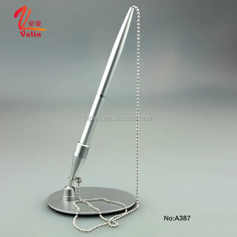 Table Pen Metal Chain Advertising Ballpoint Business Bank Desk Pen