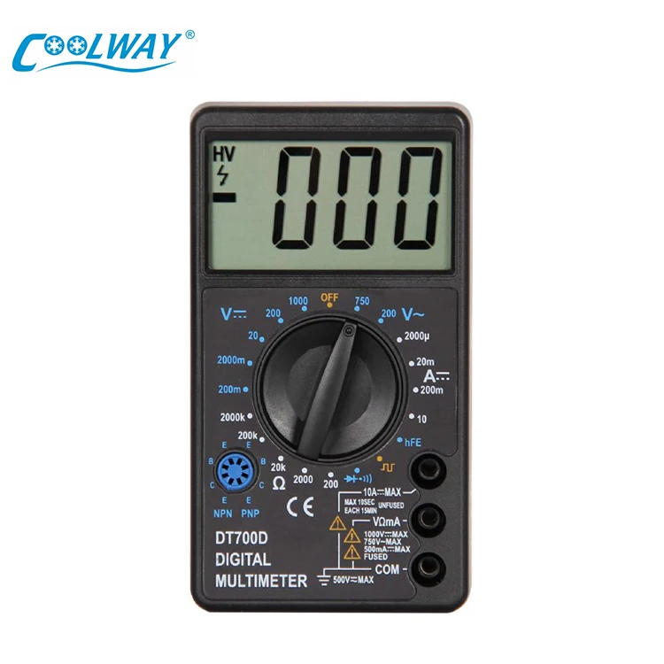 Small Multimeter Digital Tester,Manual Digital Multimeter Voltmeter Resistor Current Multifunction AC DC Tester