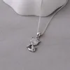 Don't Stop Running cat shaped thai silver 925 pendant cupper travel jewelry for Sportsman